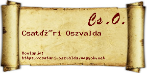 Csatári Oszvalda névjegykártya